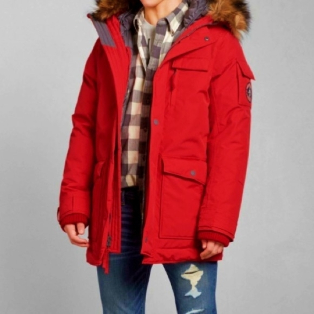 Abercrombie & Fitch Red Men's Puffer Jacket